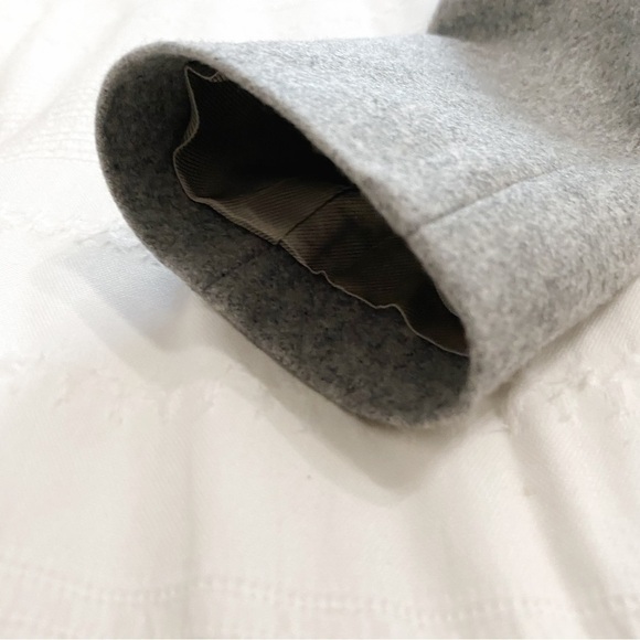 NWOT HARMONY PARIS GREY 100% WOOL BELTED SINGLE BUTTON CLOSURE BLAZER - Picture 13 of 14